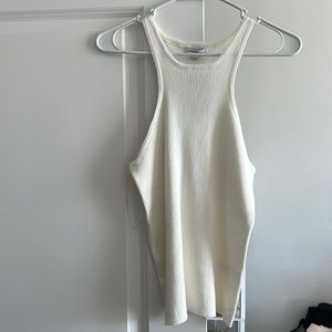 Ivory ribbed tank